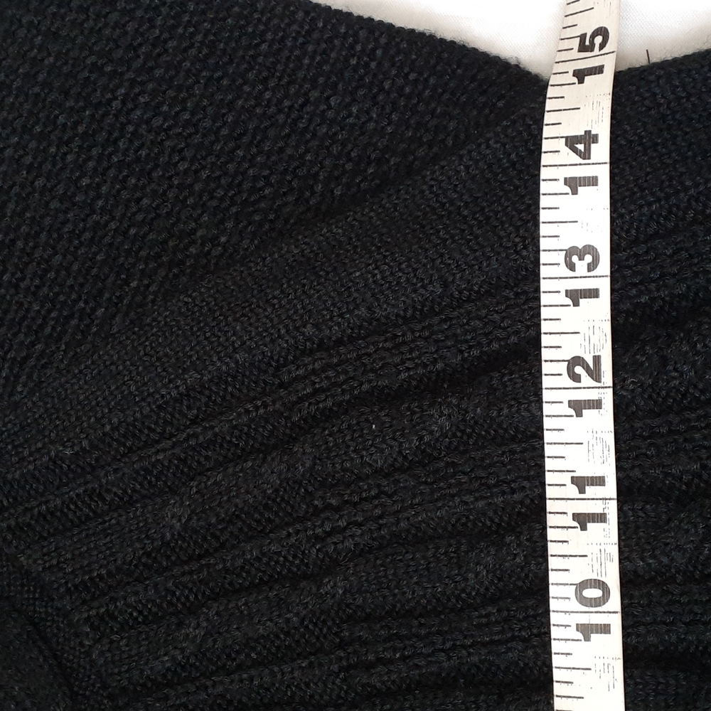 Calvin Klein women Whimsigoth  black merino wool blend cable knit dress … - Picture 13 of 13
